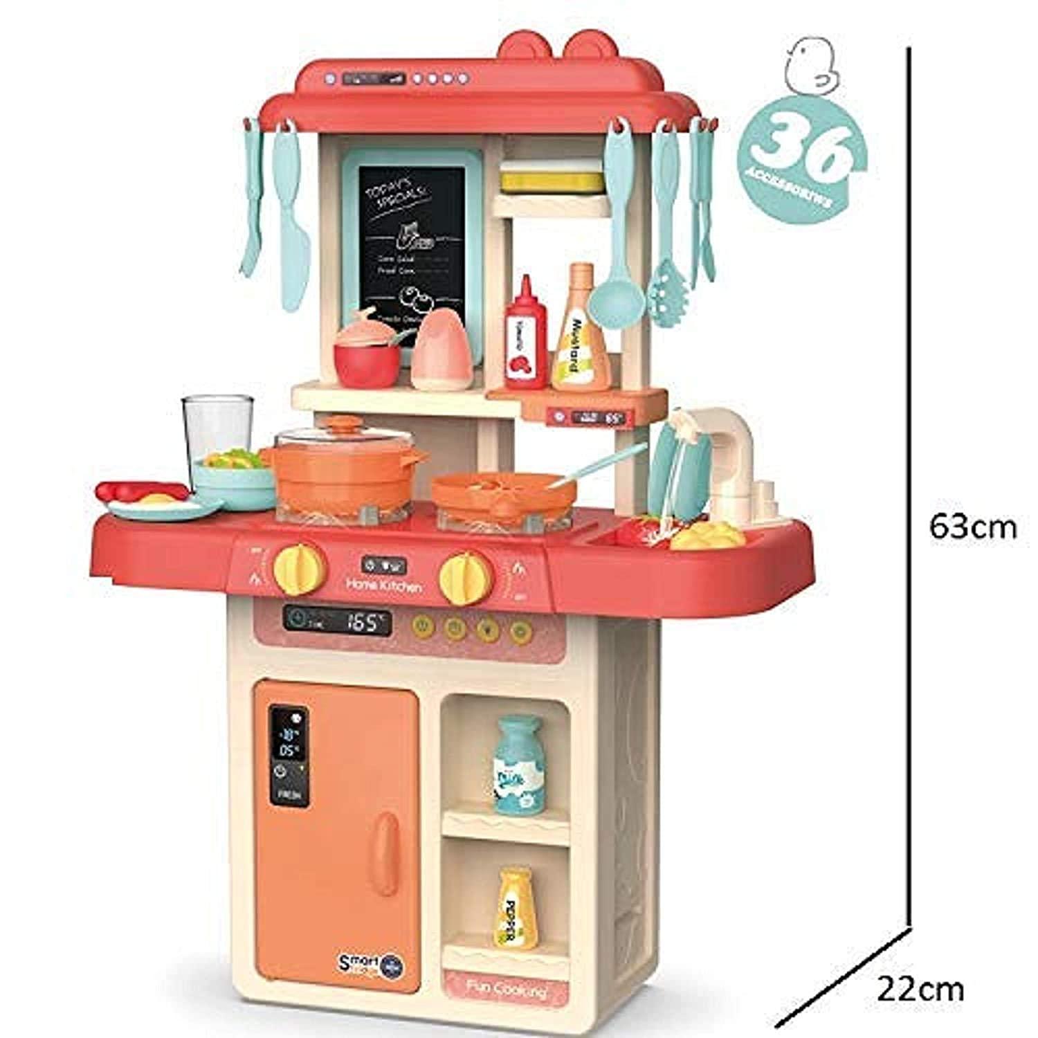 Cuisine Pour Enfant Circuit D'eau Et Robinet D'arrêt 45x22x63cm 37  Accessoires Son Lumière à Prix Carrefour